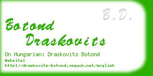 botond draskovits business card